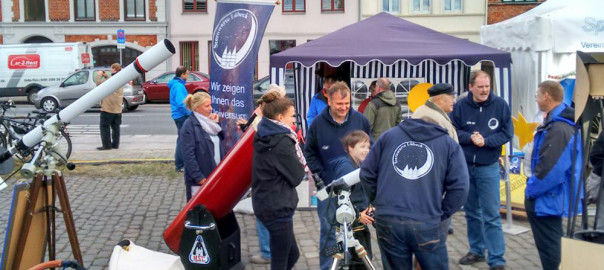 Infostand der Sternwarte auf der Lübecker Wissensmeile 2015